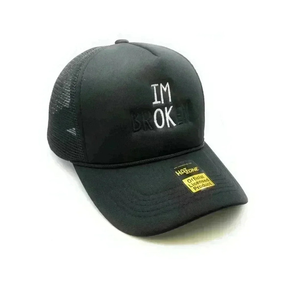 Other - Im Broken IM OK Mesh Trucker Snapback (Black)